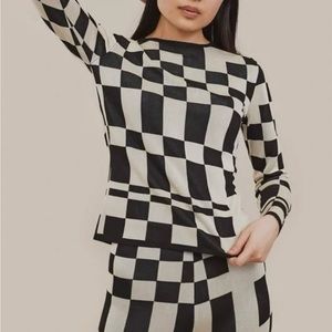paloma wool checkered top, size large